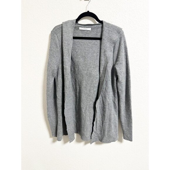 David Naman Sweaters - David Naman Mens Wool Blend Hooded Cardigan Sweater Open Front Gray Size XL‎